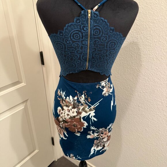 Windsor Women's Blue Floral Dress Size S - Picture 5 of 7